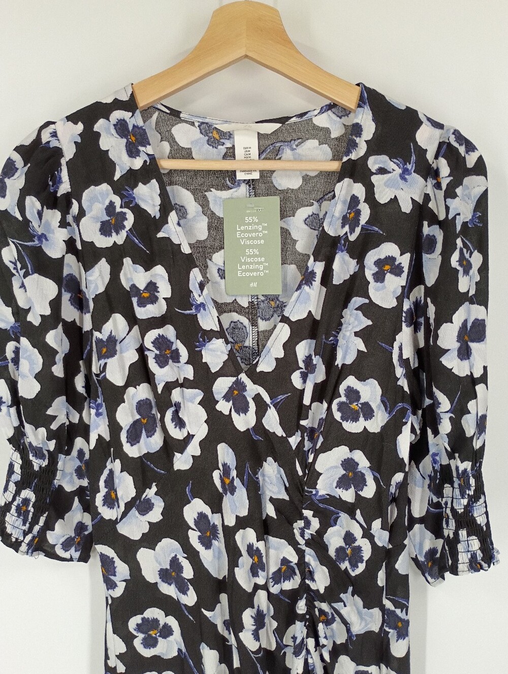 H&M Pansy Print Midi Dress - Picture 2 of 6